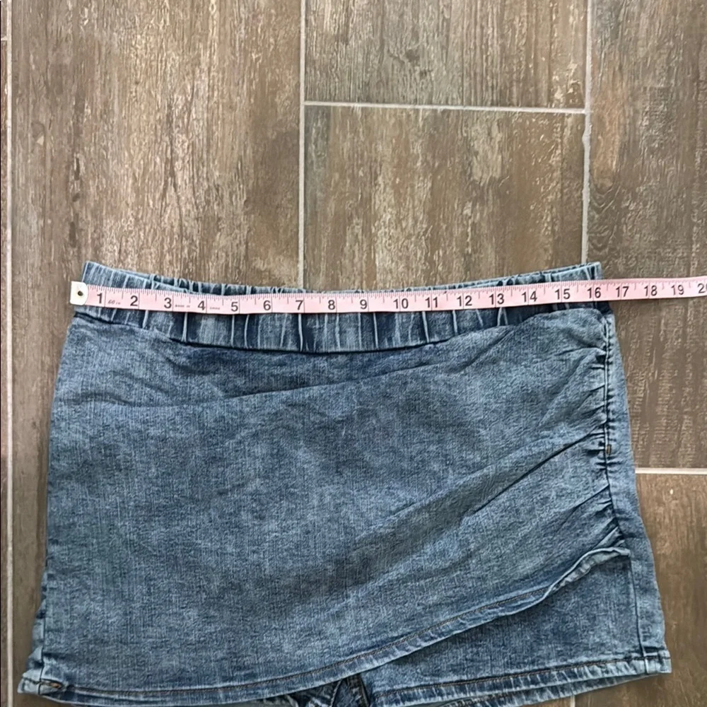 SHEIN Light Blue Denim Skirt